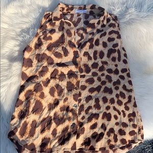Equipment Leopard Blouse Small